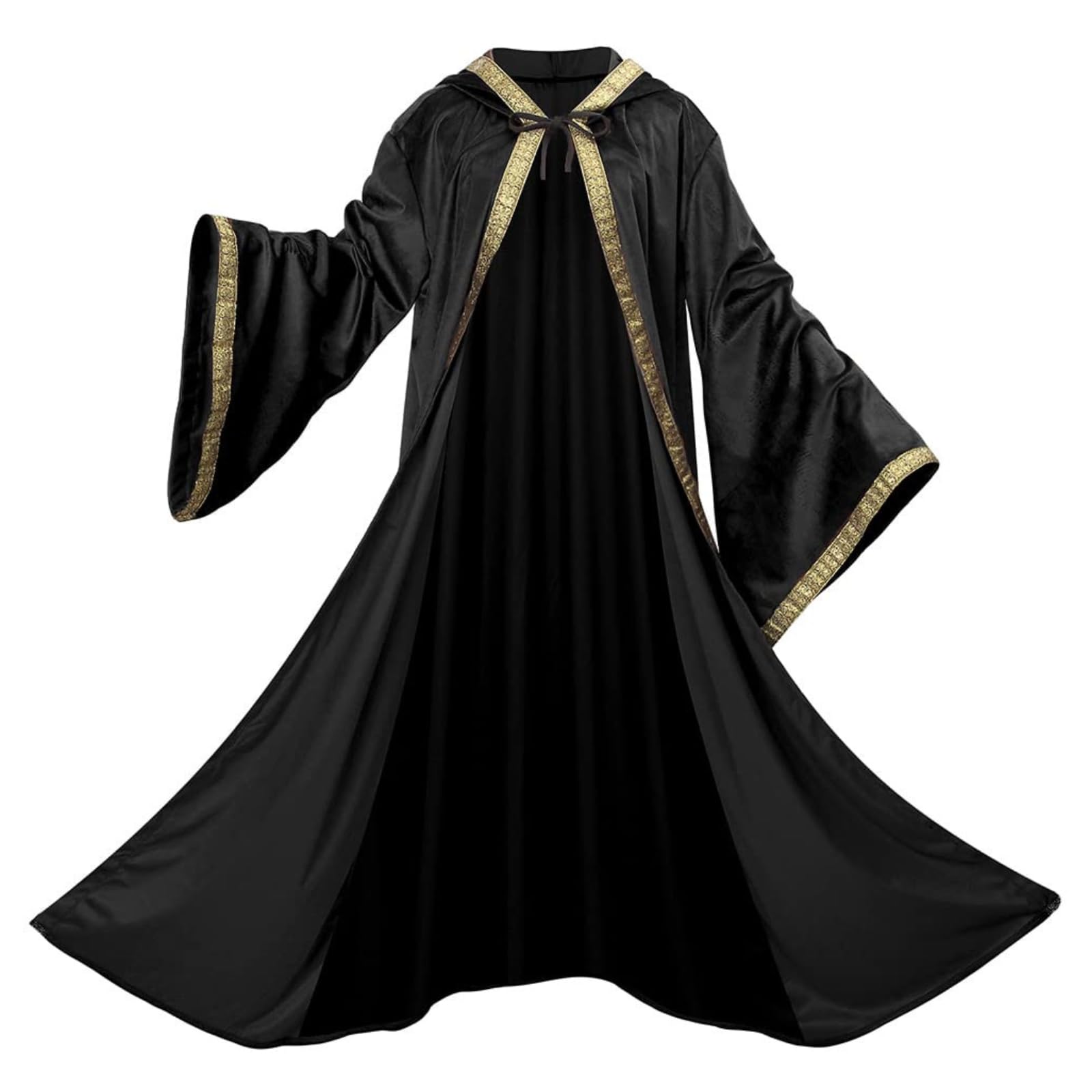 Mystic Adult Wizard Robe with Dutch Velvet,Medieval Knight Hooded Cloak - Image 2