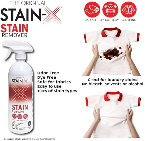 Miniatura 3 de STAIN-X Quitamanchas - Quitamanchas multiusos para alfombras, tapicería y ropa, 24 onzas