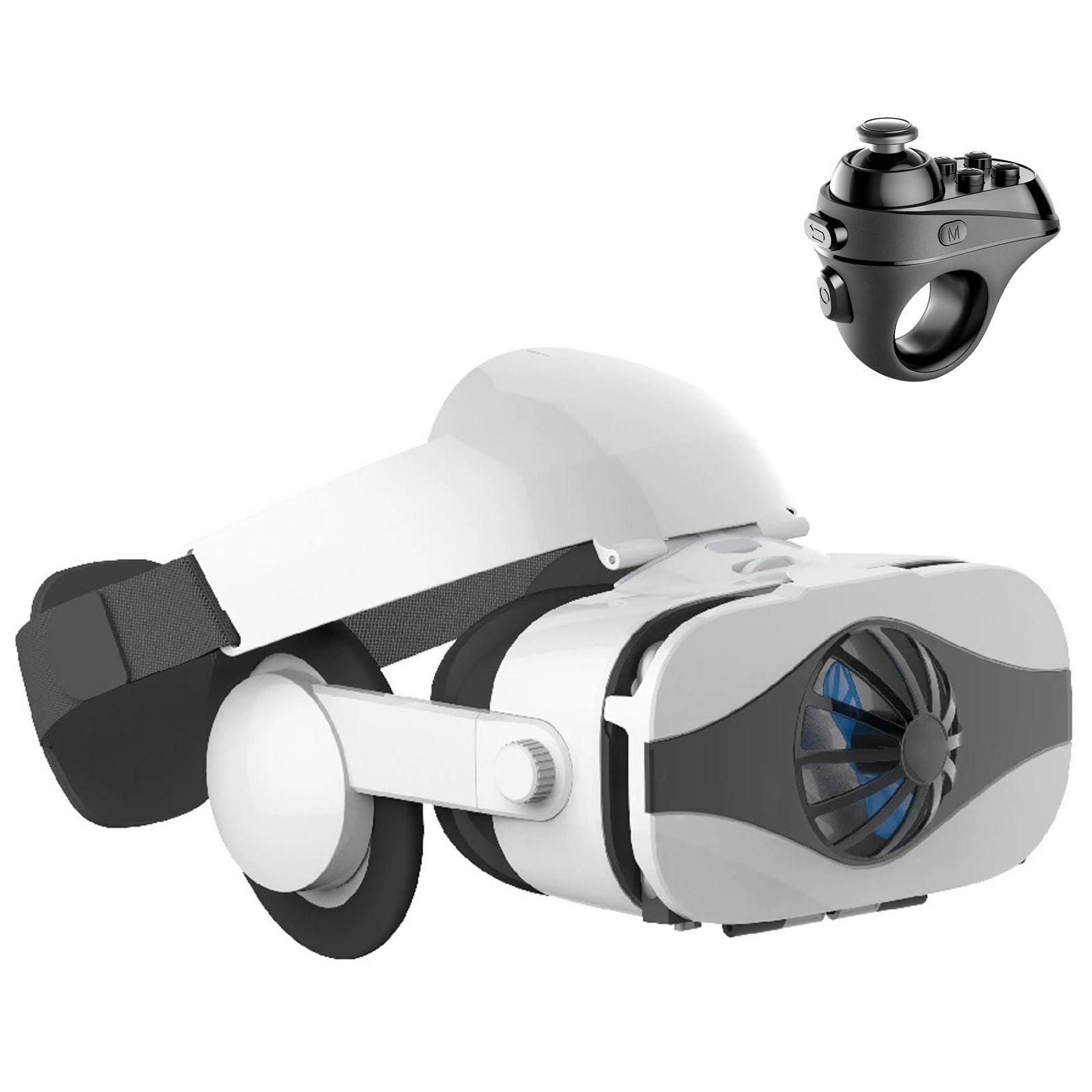 Casque VR, Casque Réalité 3D Virtuelle, Lunettes de Réalité Virtuelle 3D, Casque de Réalité Virtuelle pour Jeux et Films,Casque VR Compatible avec Android & iOS Phone de 4,7 à 7,2 Pouces(A)