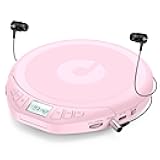 Gueray CD Player Portable CD Discman: with Earphones Portable CD Player for Car with Anti-Skip Shockproof Personal CD Player with LCD Display Support PROG Memory Function Repeat Playback Sound