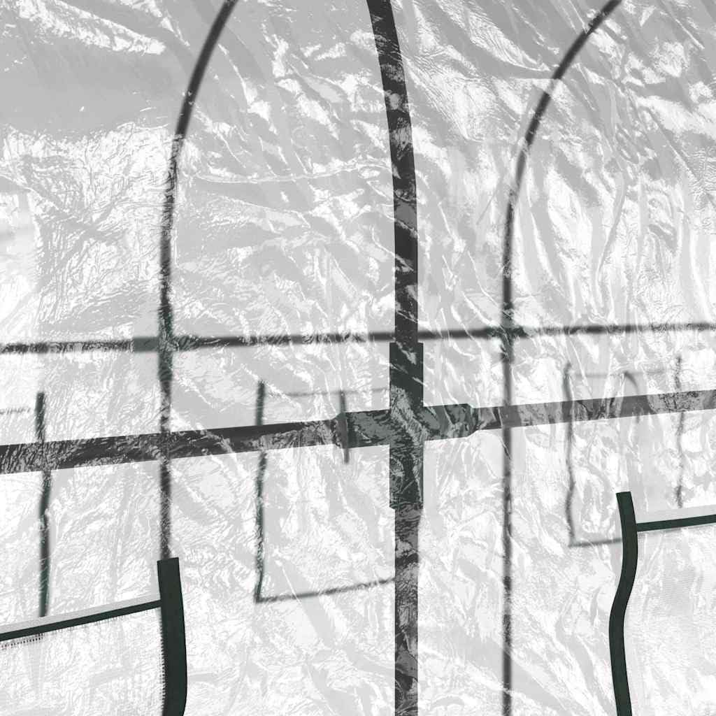 Gewächshaus 160x400x190 cm transparent mit Stahlrahmen und PVC-Abdeckung für Hobbygartenbau, ideal für Tomaten, Gemüse, Aussaat, Frostschutz und Pflanzenpflege im Outdoor-Bereich