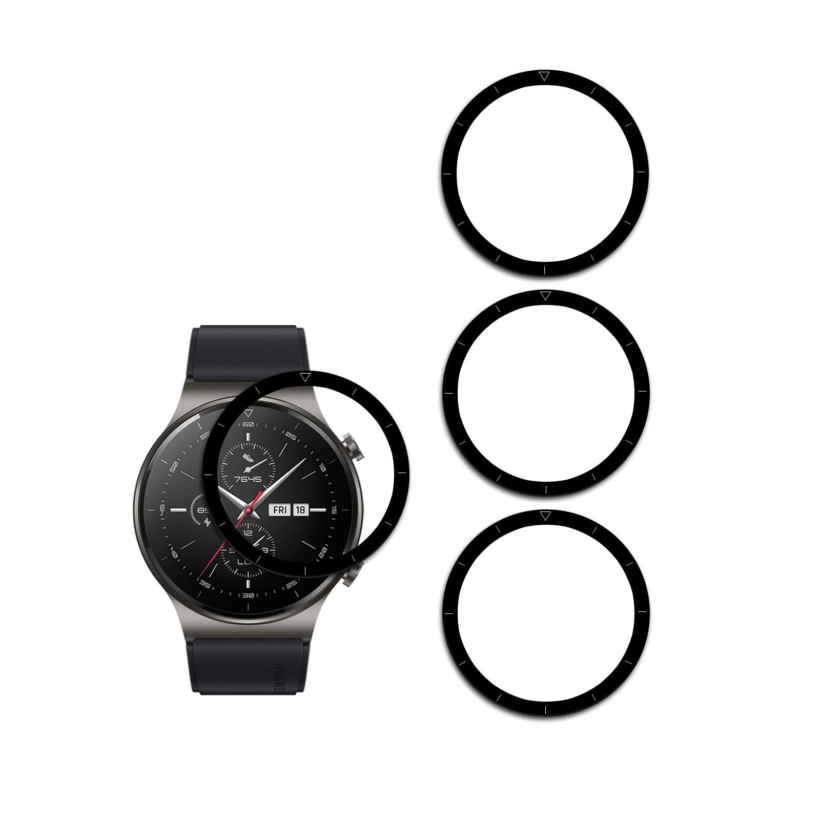 ifymeiScreen Protector for Huawei Watch GT 2 Pro, [4 Pack] Flexible HD PET Clear Screen Protector, 3D Full Coverage Curved Edge, Anti-Scratch, Bubble Free, Anti-Fingerprint Screen Protector