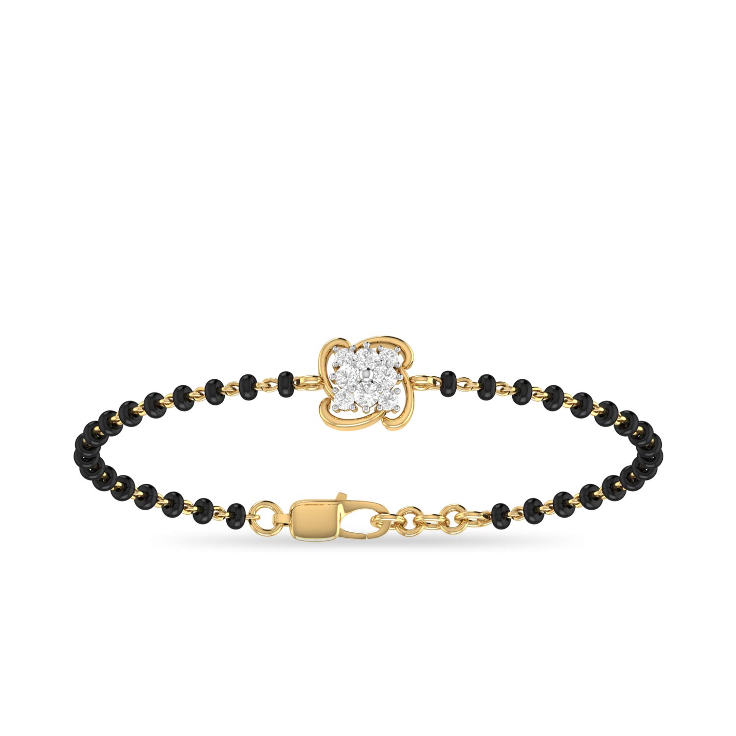 18k (750) Yellow Gold and Diamond Bracelet for Women