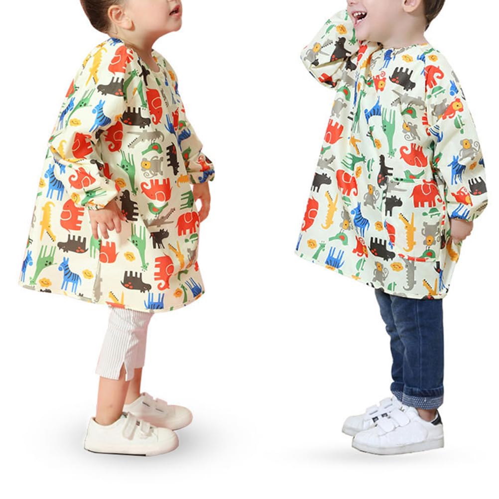 YARNOW Bata de Poliéster Talla M Infantil de Pintor Amarilla