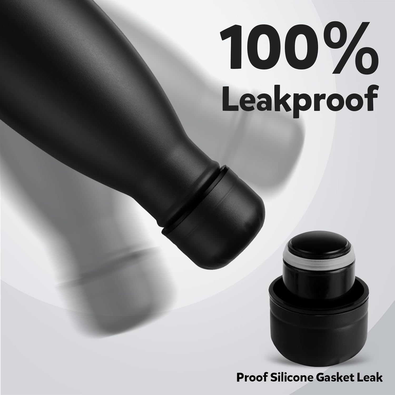 Volhoply 12oz Small Water Bottle Stainless Steel, BPA Free Insulated Water Bottles, Double Wall Cola Shape Flask, Keeps Cold 24 Hours and Hot 12 Hours for Kids Handbag (Black,1) - Image 5