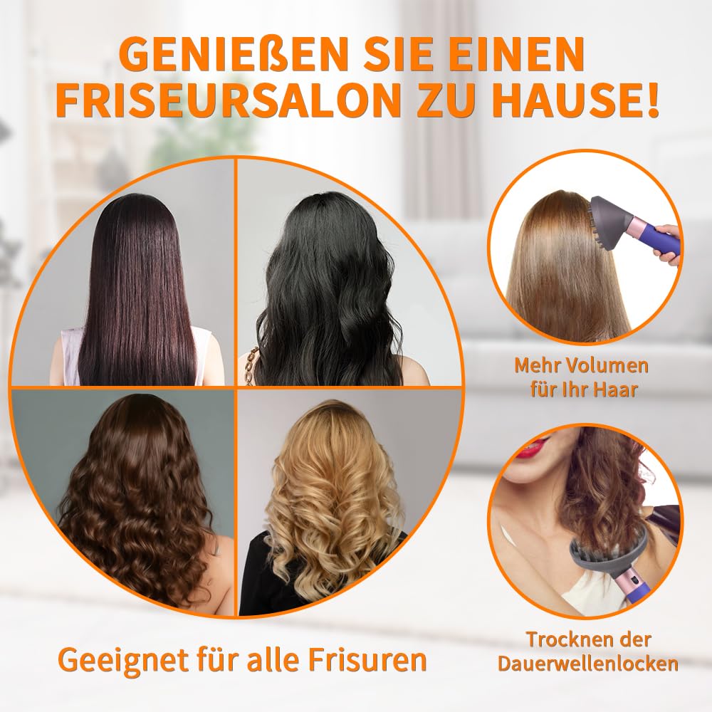 Laymi Diffusor für Dyson long langer Zacken diffuser für Dyson Airwrap Diffusor Aufsatz Zubehör für Haartrockner,locken für Gewelltes und Lockiges Haar, Umwandlung für Air Wrap Curling Styler (grau)