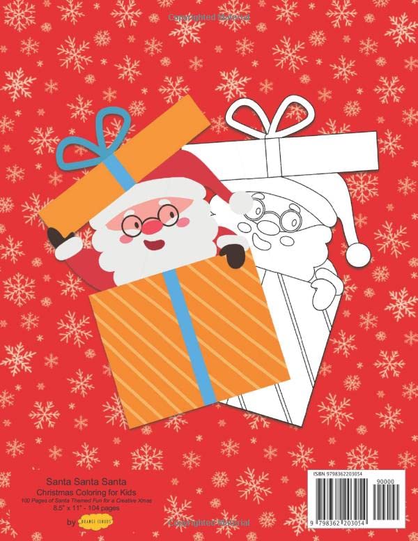 Santa Christmas Colouring Book for Kids (for ages 4 - 8): 100 Pages of Santa Themed Fun for a Creative Xmas image 3