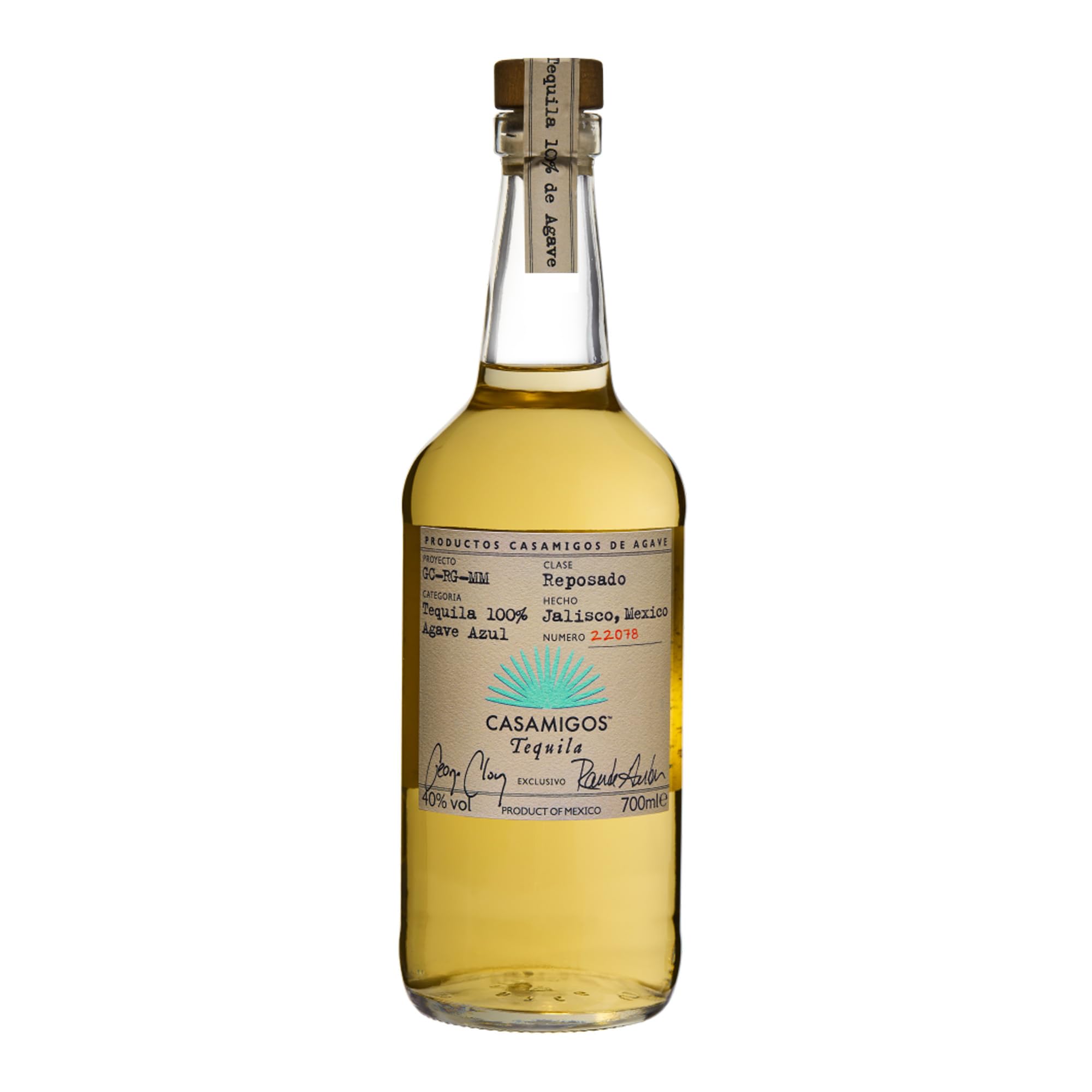 Casamigos Tequila Reposado – 100% Agave Azul, 0,7 l, 40% Vol.