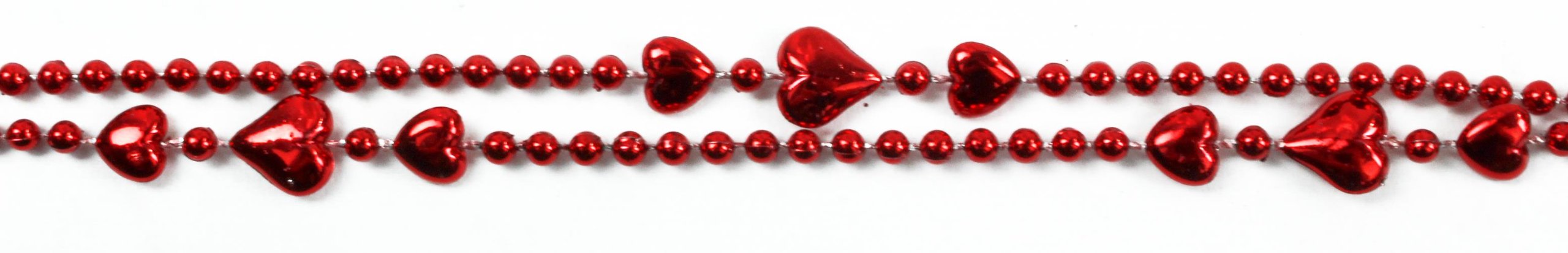 Valentinstags-Girlanden mit Herzen und Perlen, 30,5 m, 3 Girlanden à 1,2 m lang