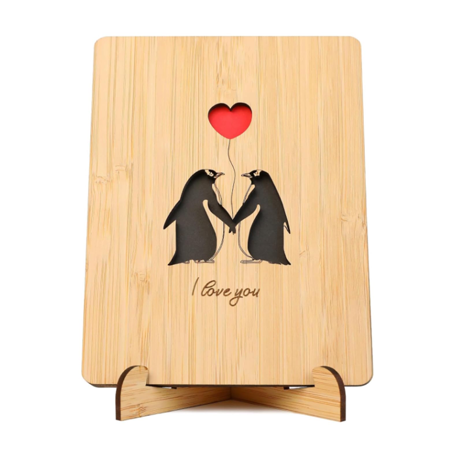 Xjdzineq Handcrafted Engraved Wood Anniversary Card Celebration for Weddings Birthdays Home Decor User Friendly Wedding Accessories Card