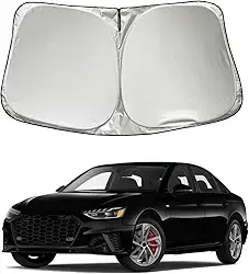 Para-brisa de carro para-sol compatível com Audi A4 S4 2025 2024-2017 A3 S3 2022-2025 2026 A5 S5 2018-2024 acessórios, viseira de proteção solar de carro para janela frontal dobrável