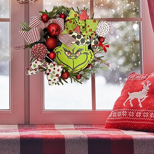 Couronnes de Noël artificielles vertes avec pommes de pin pour toutes saisons - 6