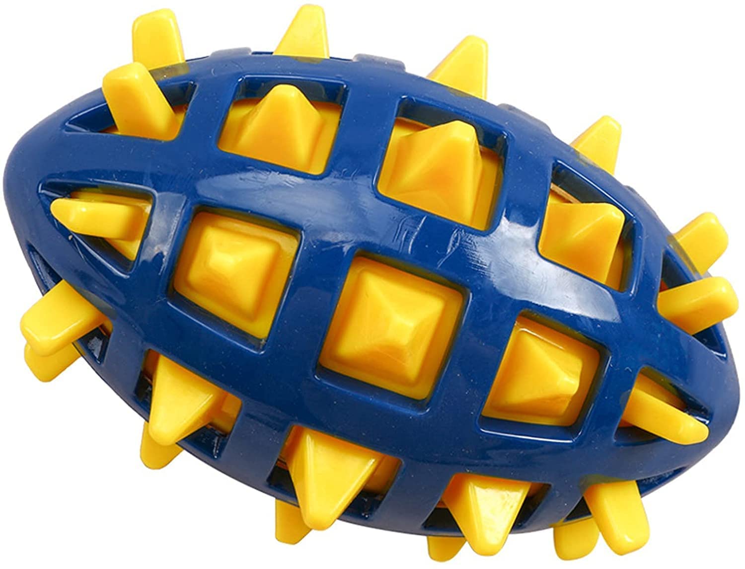 Picckola International® Dog Chew Toy Durable Squeaky Rubber Shell Rugby for Aggressive Chewers Tooth Cleaning Floating Ball for Small and Medium Breed Dogs (Pack of One, Color May Vary) (B09WYVCK2P) Amazon Price History, Amazon Price Tracker
