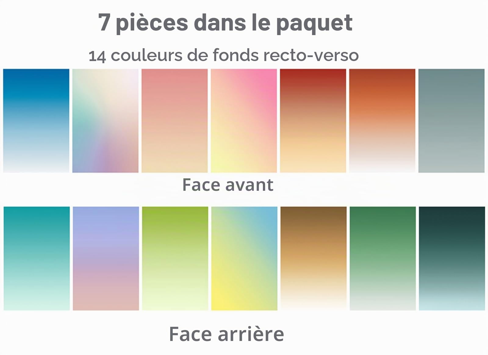 7pcs 14 Pattern Original Design photographie dégradé papier de fond avec support, imperméable à l'eau sur les deux côtés, réutilisable 34x23 pouces Morandi photo Desktop Back pour la nourriture, bijou