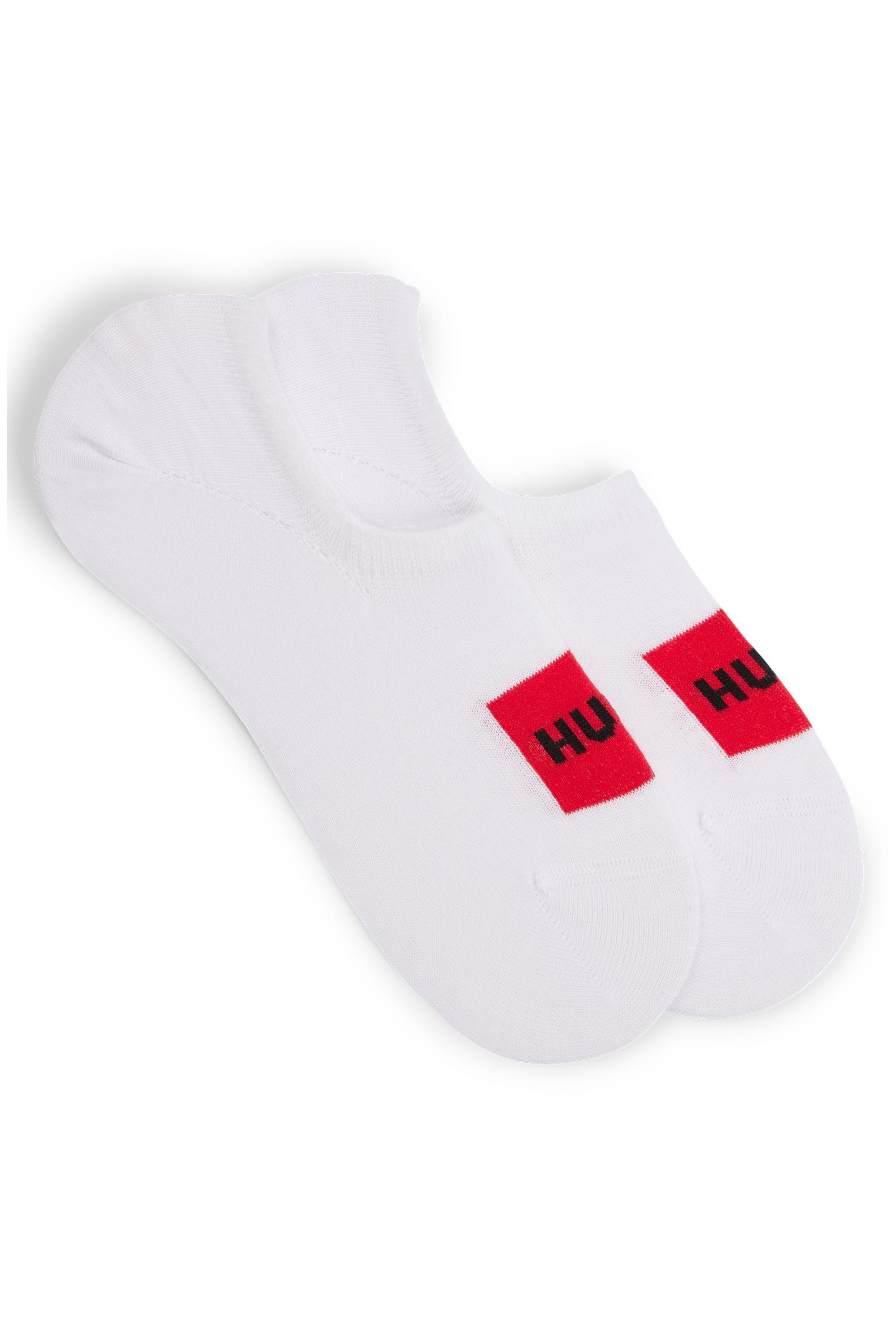 Hugo Men's White100 2P Low Cut Label Cc Ankle Socks, 43-46 (Pack Of 2)