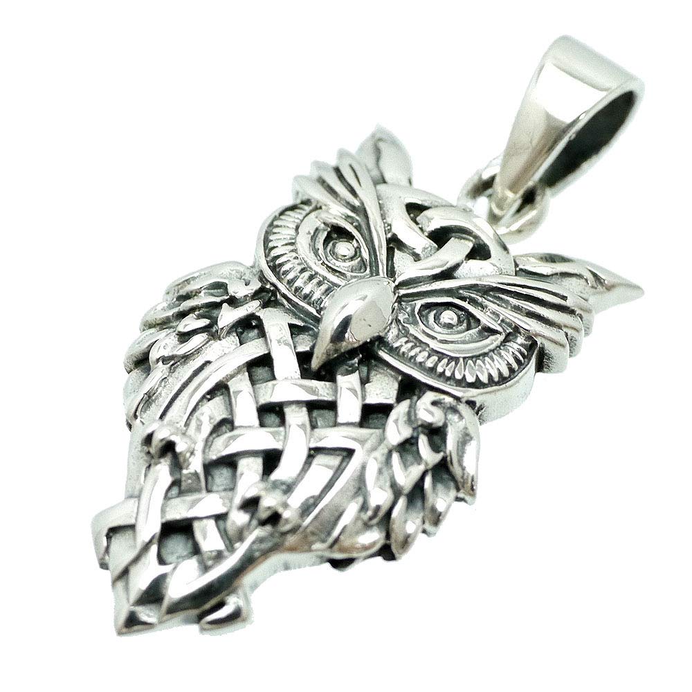 Amazon | [シルバーワン] シルバー925 フクロウ ペンダントトップ