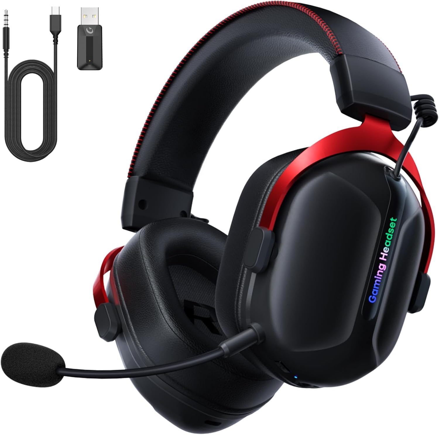 Amazon.co.jp: Gvyugkeゲーミングヘッドセット ワイヤレスヘッドセット