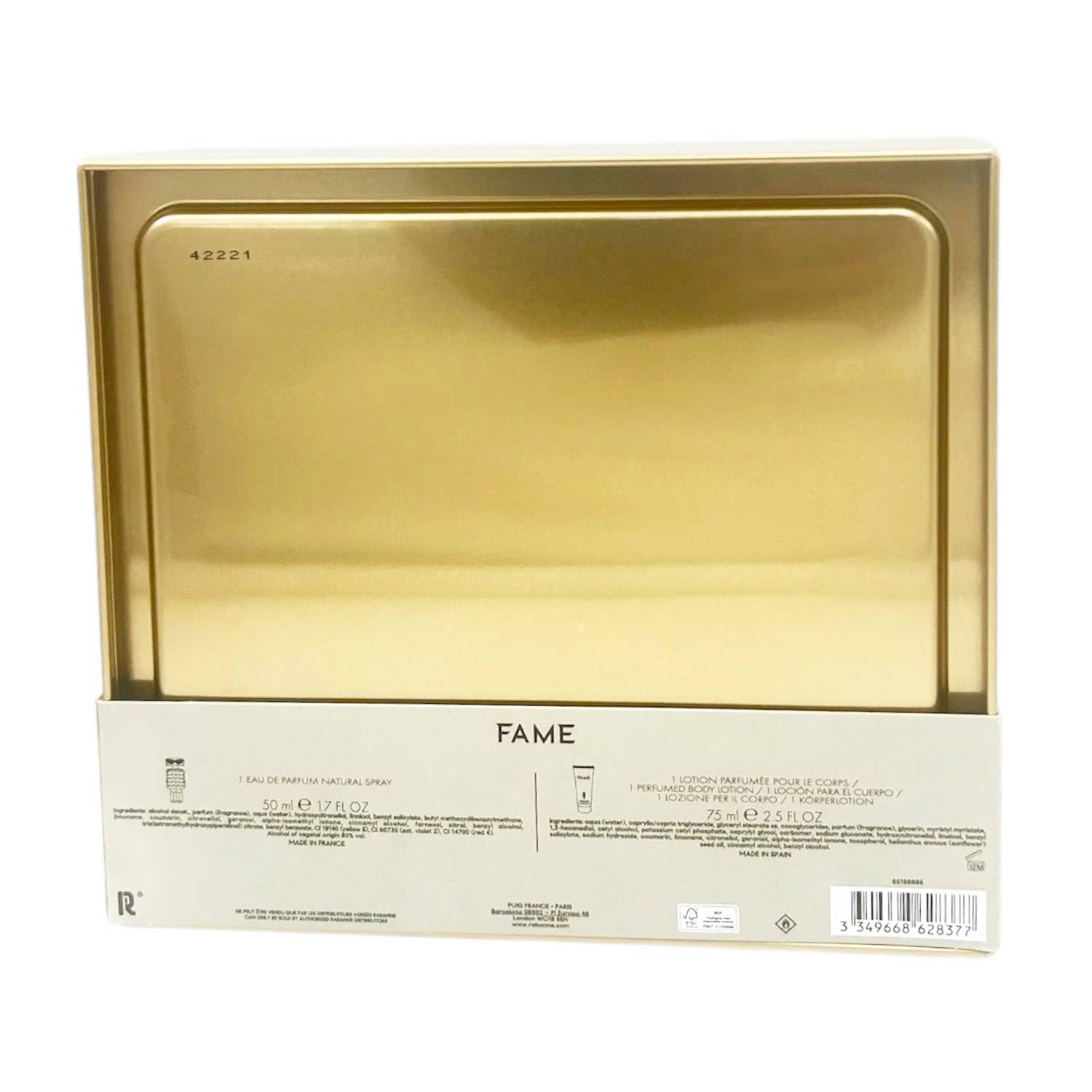 Paco Rabanne Fame Eau de Parfum 50ml + Body Lotion 75ml Confezione Donna