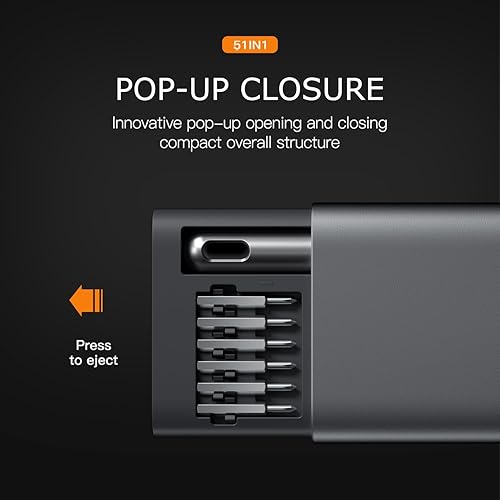 Miniatura 2 de Juego de mini destornilladores de precisión 51 en 1, kit de herramientas de reparación magnético portátil para teléfono, computadora, reloj, laptop,