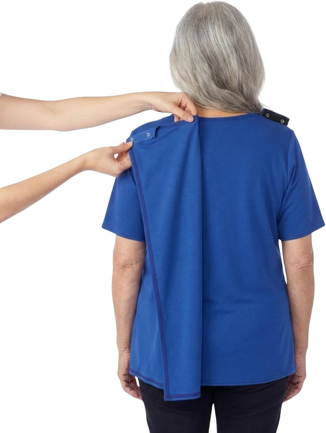 Silverts Women’s Adaptive Clothing Open Back Top, Assisted Dressing Shirt for Elderly, Nursing Home & Post Surgery Wear