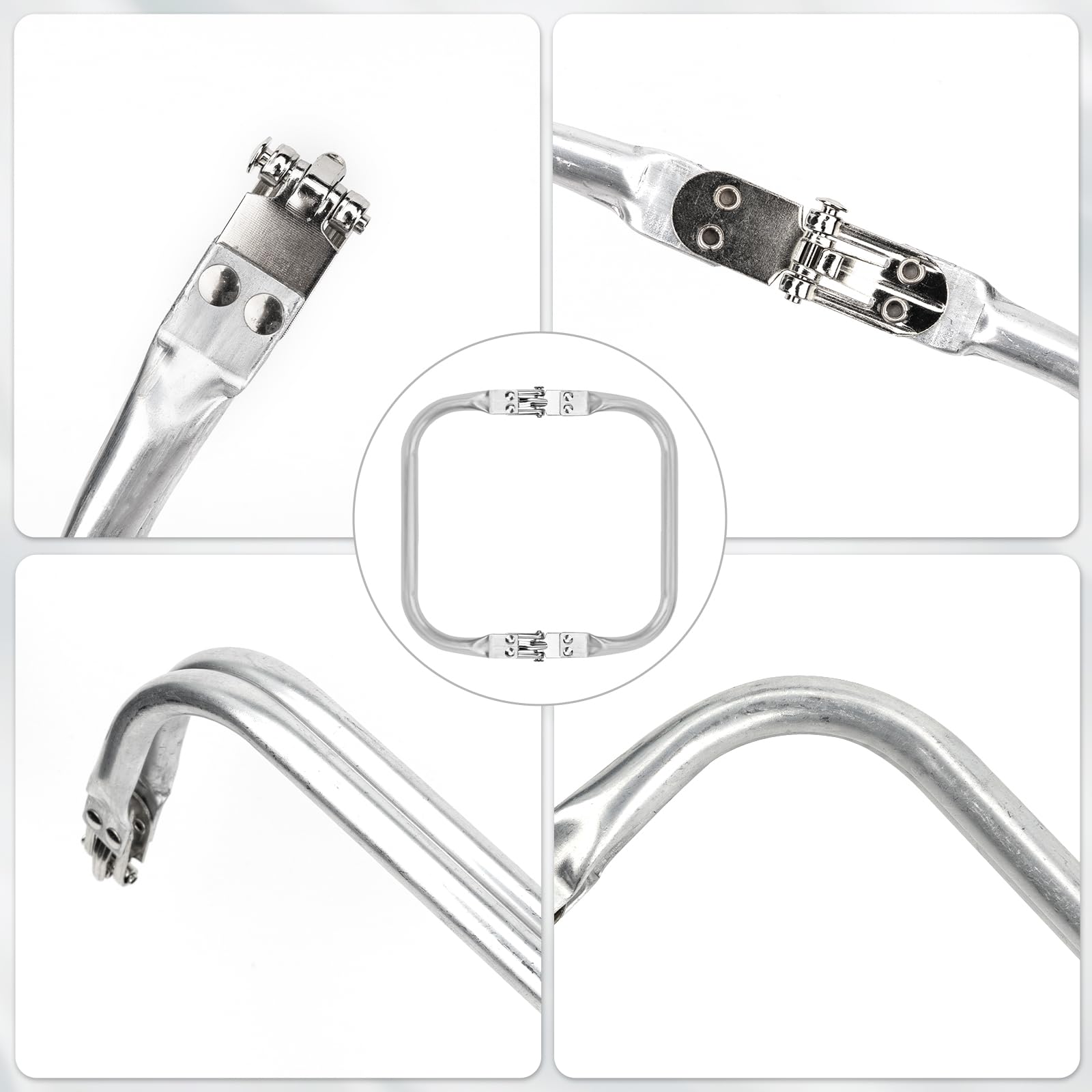 Leikedun Cadres Tubulaires Pour Sac 4 Pièces - 16/18/20/25cm En Aluminium Pour DIY