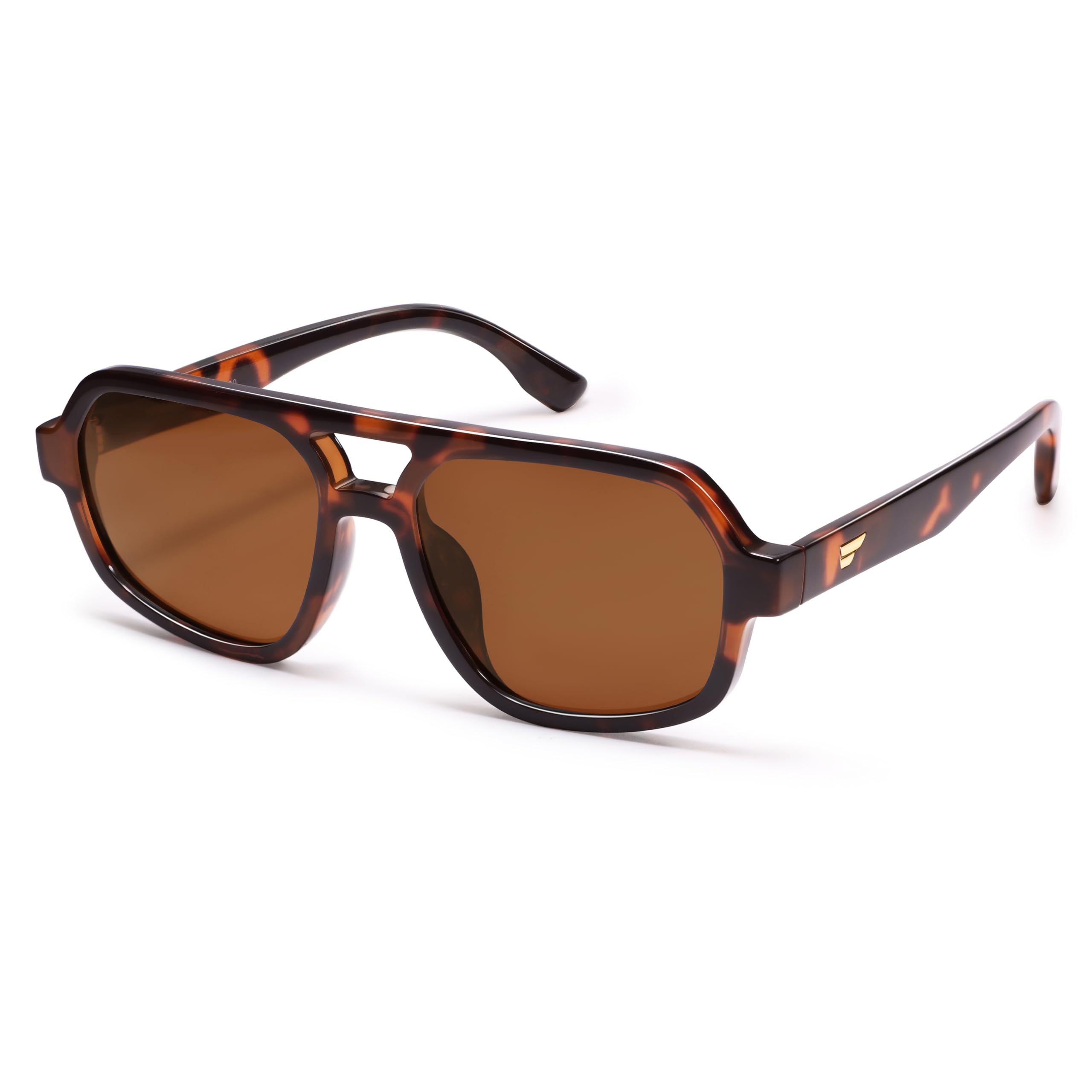 VANLINKER Retro Aviator Sunglasses for Women Men Trendy 70s Polarized Square Shades Vintage Oversized Sun Glasses VL9917