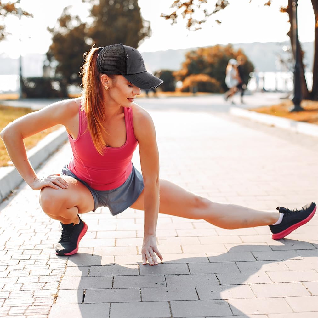 Speedy Pros Ponytail Cap Women's Baseball Cap Embroidered Fur Mama Pawprint Black Embroidery Cotton - Image 3