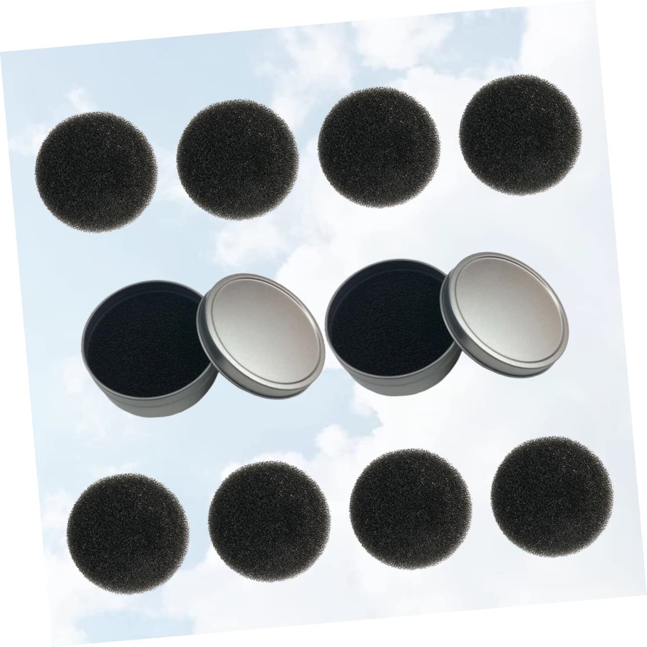 Mipcase 3sets Spugne Per La Pulizia Dei Pennelli Da Trucco Kit Di Pulizia Veloce Include Strati e Ricambi Cotone Per Rimuovere Trucco