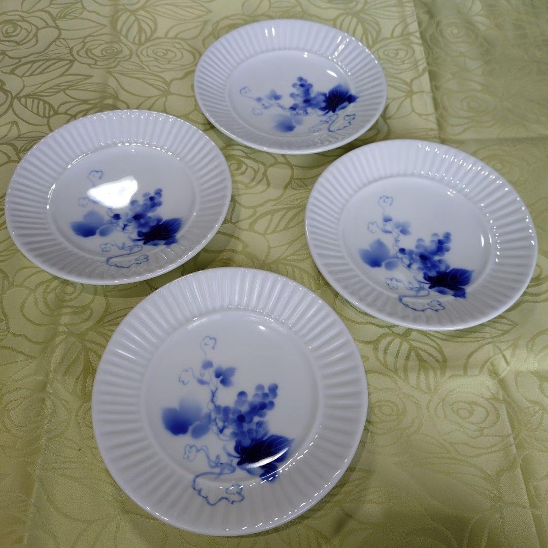 深川製磁皿 4枚セット 深川製磁 角4号飾皿 4