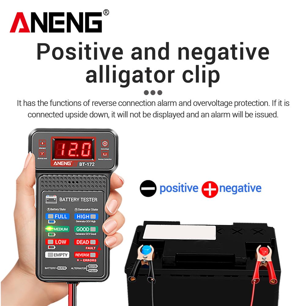 BT172 Automotive Battery Tester Analysis Accurate Current Measurement Tool for Car Owners Maintenance Diagnostic