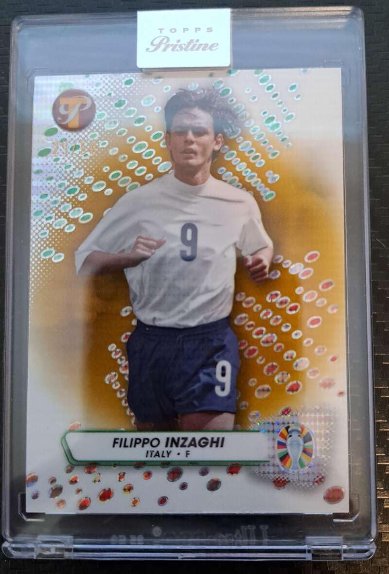 FILIPPO INZAGHI 2023 Topps Pristine Road to Euro 2024/50 Pristine Refractor Gold #89 MT+ Soccer