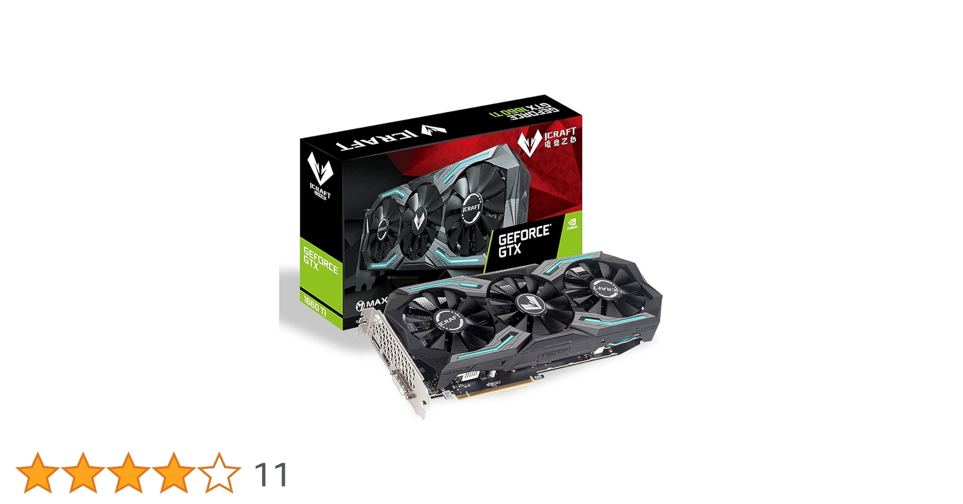 MAXSUN GeForce GTX 1660 Ti iCraft 6GB 192-Bit GDDR6 Gaming Video