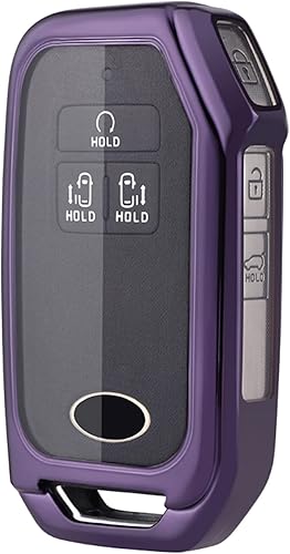 Funda para llavero compatible con Kia Carnival de cuarta generación, Kia K5, Sportage R, Stinger Sorento, Cerato, soporte remoto, protector de piel,