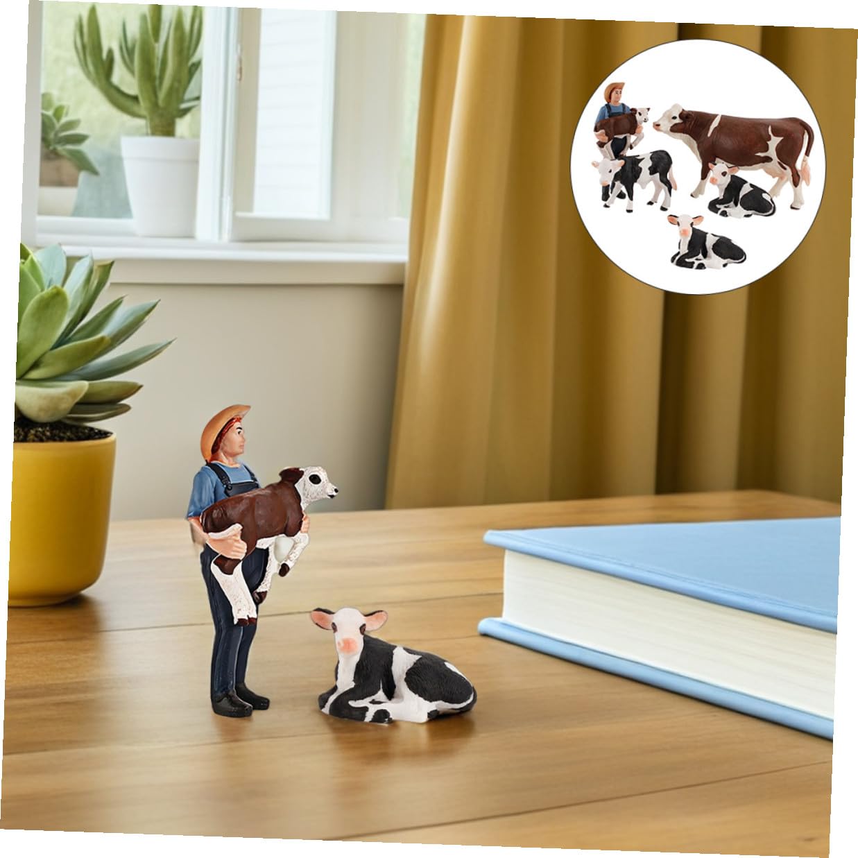 Figuras de Animales de Granja de PVC, 5 Piezas Diseño Único, Herramienta Educativa Exhibición, para Niños y Decoración