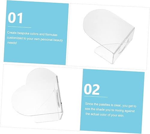 2pcs Handheld Makeup Mixing Palette Acrylic Manicure Color Mixing Tools for Custom Beauty Blends Lightweight Easy to Clean for Makeup Artists and Nail Art