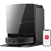 roborock Saros 10R Robot Vacuum and Mop, 22,000 Pa Suction, Zero-Tangling, 3.14&rsquo;&rsquo; Ultra Slim, FlexiArm Riser Technology for Carpet & Floor, Corner & Edge Cleaning, Self-Emptying, Hot Air Drying, Black