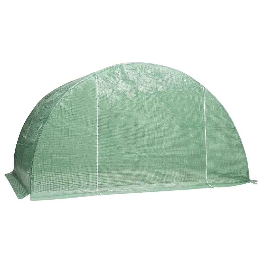Szklarnia 8 m² 2x4x2 m z oknem wentylacyjnym | Tkanina siatkowa PE 140 g/m², rama stalowa ocynkowana, drzwi 100x185 cm, łatwy montaż