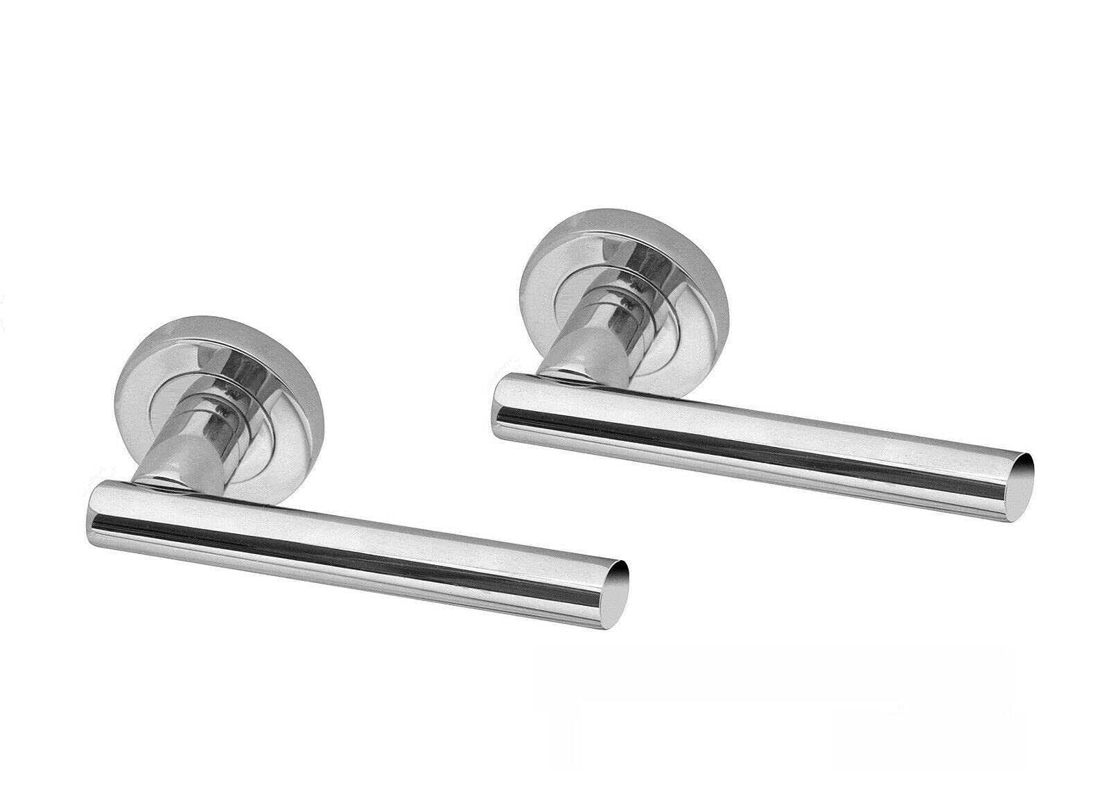 Ironmongery Solutions® Petra Designer Lever On Rose Internal Pair of Door Handle in Polish Chrome Finish