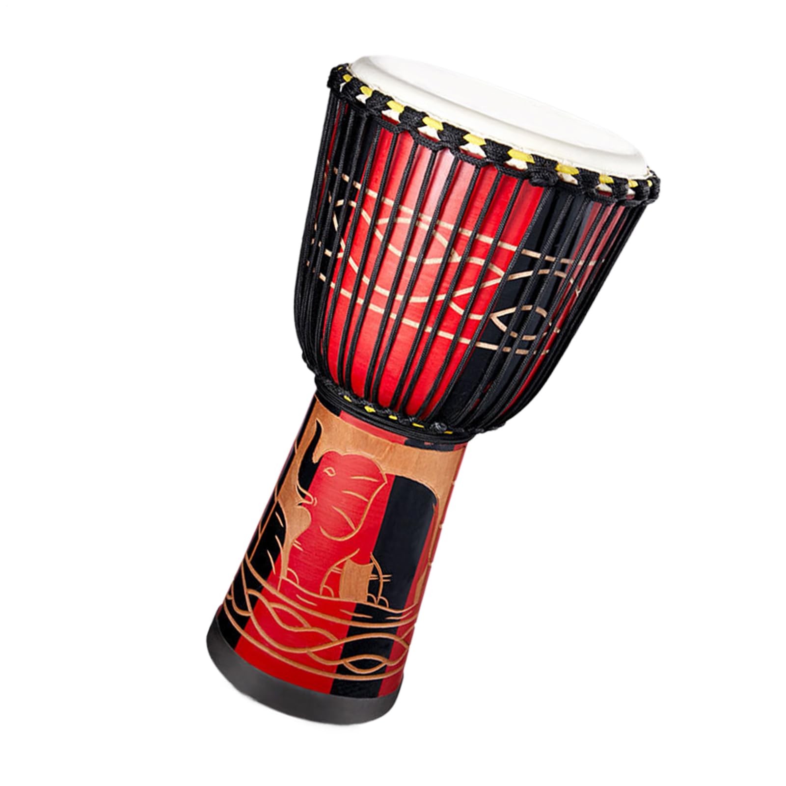 Tambores africanos para niños, bongo Hand Drums | Drum africano africano tallado a mano de 8 pulgadas - Instrumentos de percusión, decoración musical artística para actuaciones escénicas, actividades,