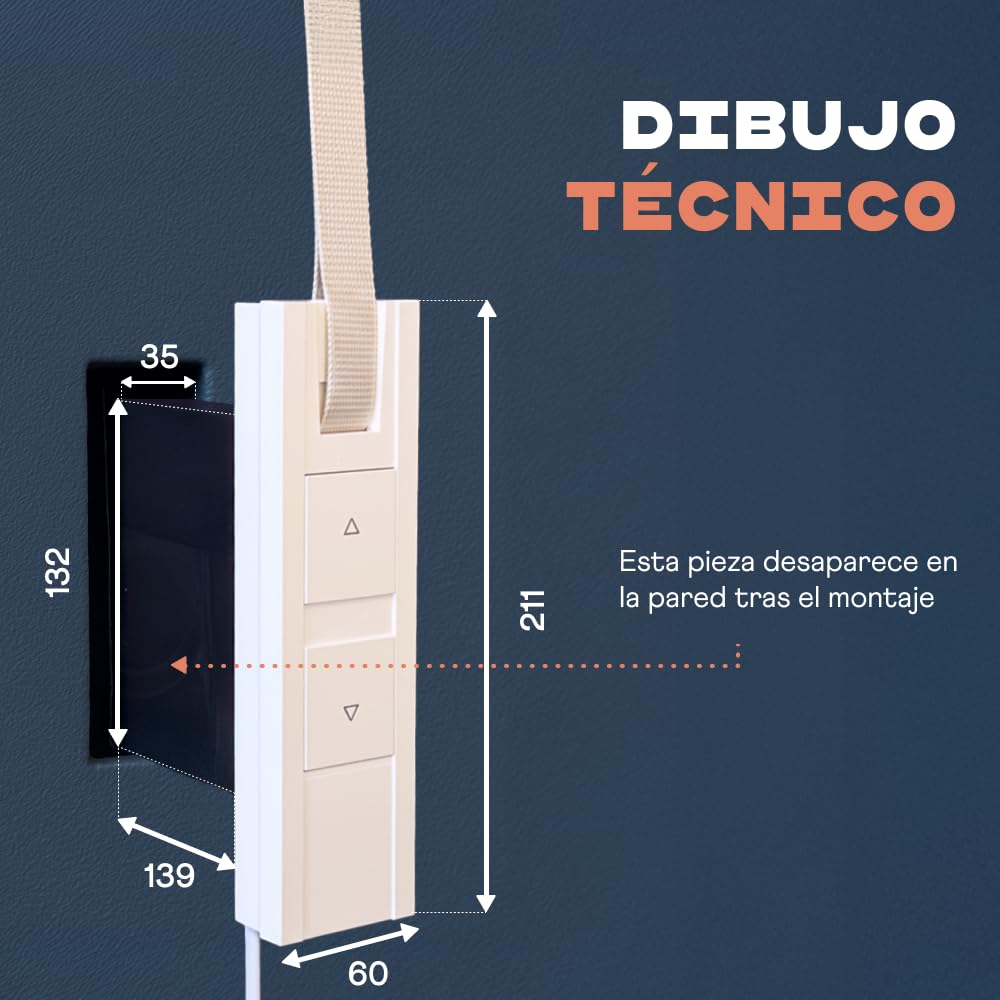 HOMEPILOT - RolloTron Pure Smart | Motor eléctrico para persianas enrollables. Accesorio Smart Home - ¡también apto para instalaciones posteriores! Capacidad tracción: 45 kg