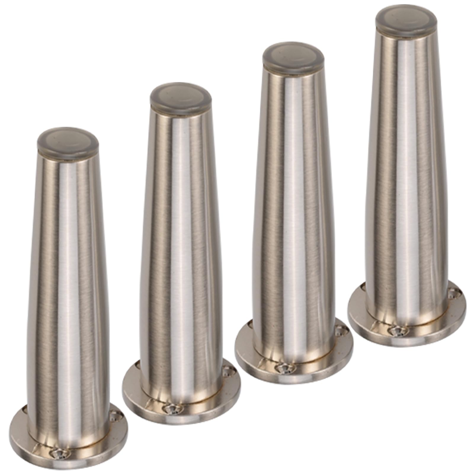 Generico Piedini per Divano Spazzolati da 15 cm 4 Pezzi Superficie Conica in Lega di Zinco Galvanizzata Altezza Piedini per Tavolo: 8-15 cm Gambe per Divano 15 cm/6"
