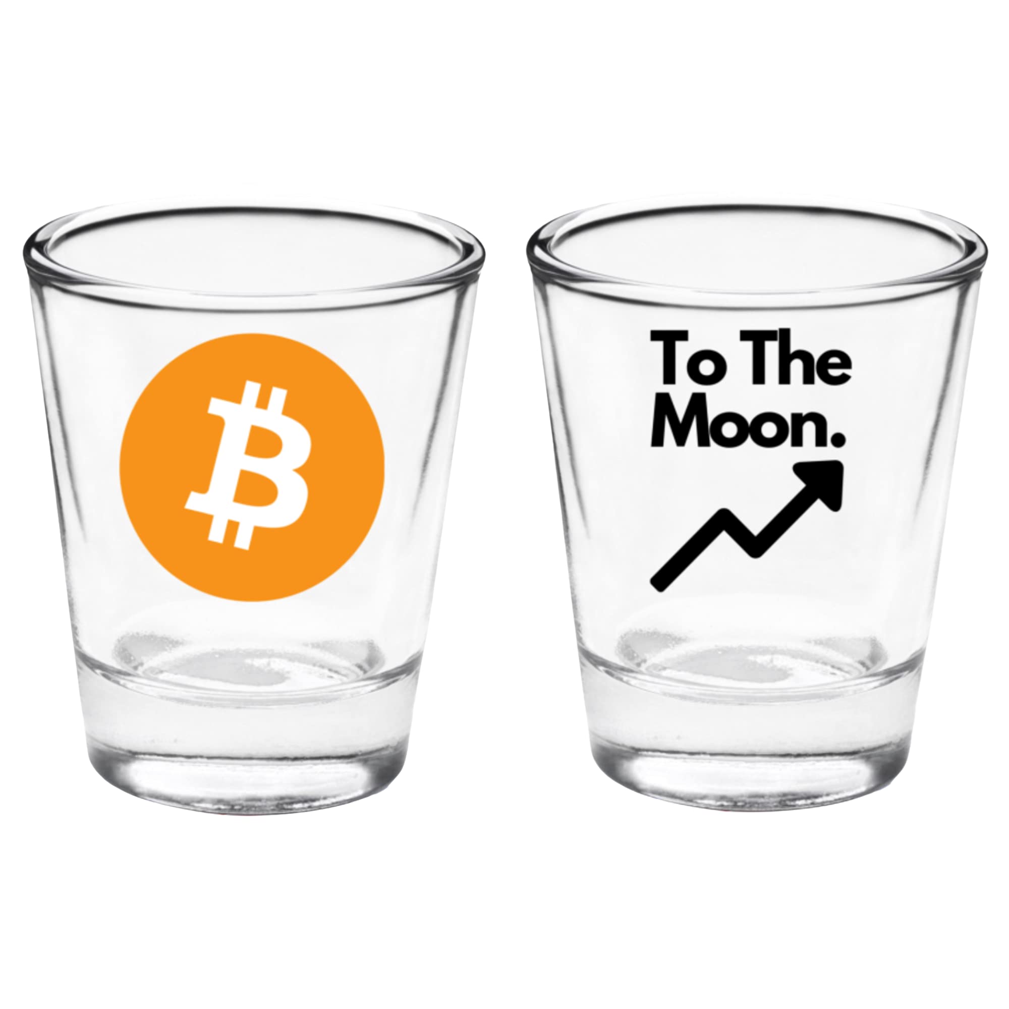 TIPSY UMBRELLA “BITCOIN TO THE MOON” Funny (1.75 oz) Collectible shot glass  / Crypto Currency Gifts (1) : Amazon.sg: Home