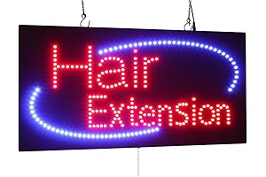24"x12" Hair Extension Neon Sign: Illuminate Your Beauty Studio