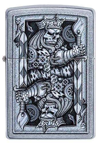 Zippo Steampunk King Spade Street Chrome Pocket Lighter, One Size (29877)