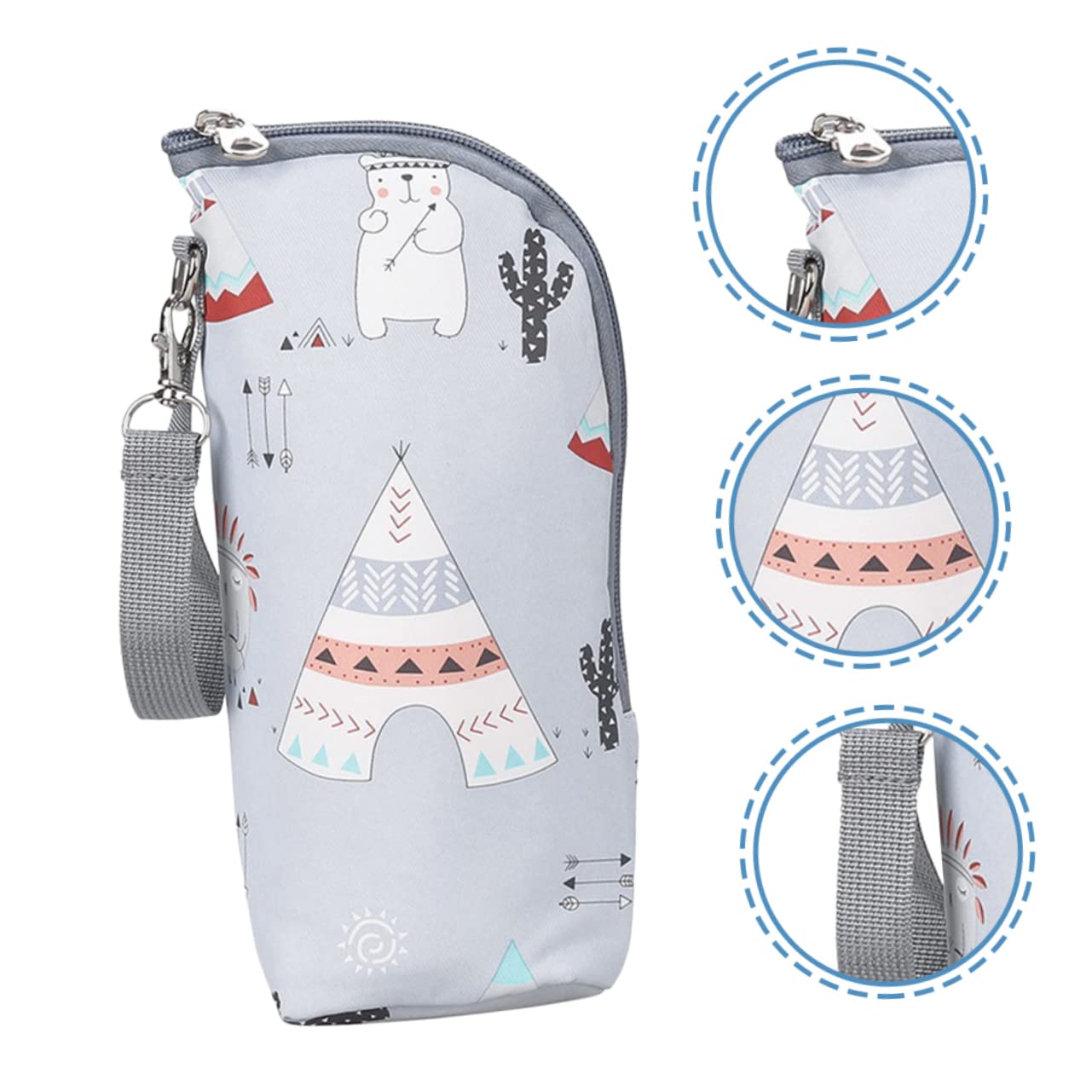 Toyvian 5 Pezzi Borsa Portabottiglie Termica Isolata Per Una Maniglia Robusta E Sicura Per Lattacco Del Passeggino