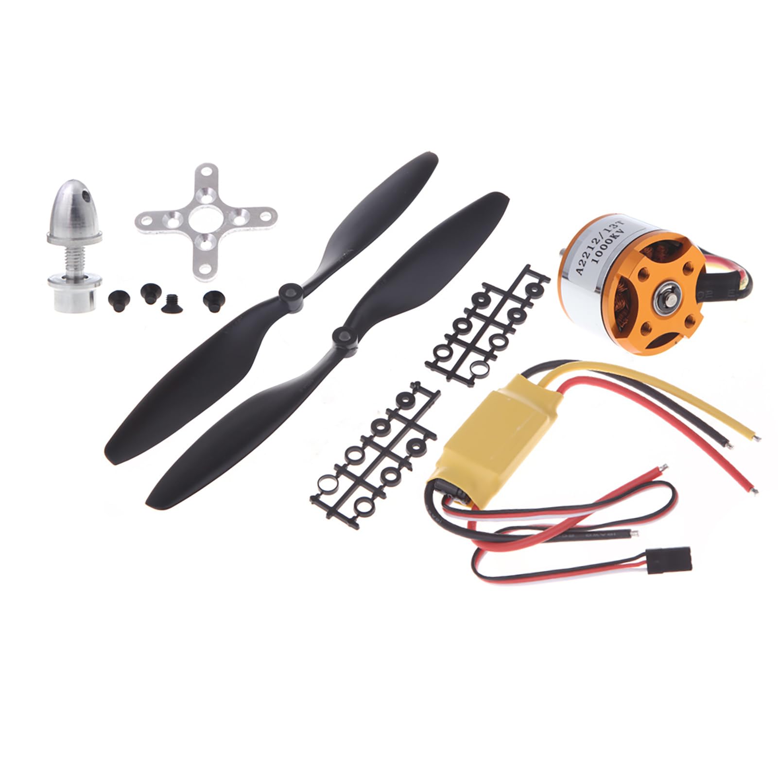 Potente Motor sin Escobillas A2212 1000KV de 4 Piezas + 4 Piezas 30A ESC + Pares 1045 Prop (B) para RC Racing Drone Quadcopter, Juguetes de Control Remoto