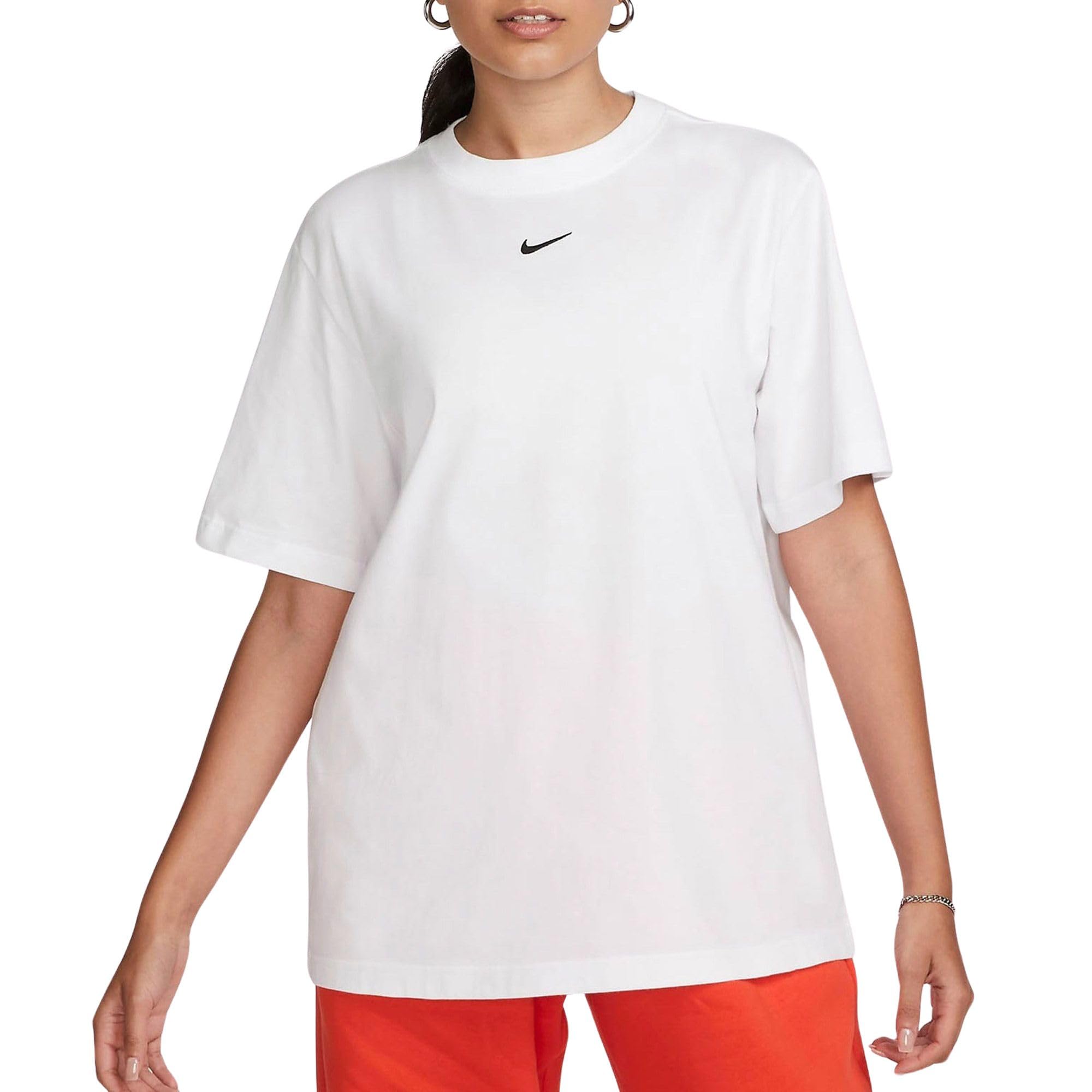 NIKE FD4149-100 W NSW TEE ESSNTL LBR T-Shirt Women's White/Black Size L