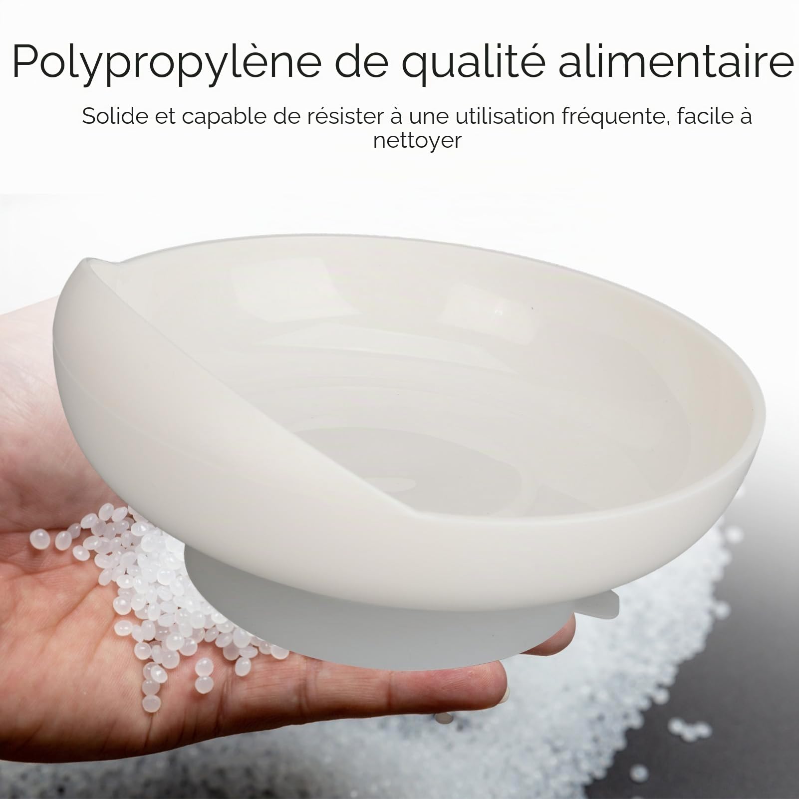 Assiette Anti-déversement, Vaisselle Adaptative à Auto-Alimentation, Ustensiles de Cuisine avec Base Antidérapante pour Personnes âgées Handicapées par Parkinson