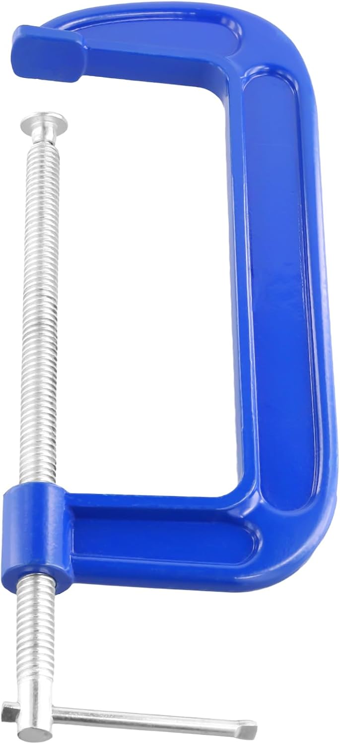 MUKCHAP 4 Pack 10 Inch C Clamps, Industrial Iron C-Clamp, Large Cast Iron C-Clamp for Woodworking, Metalworking