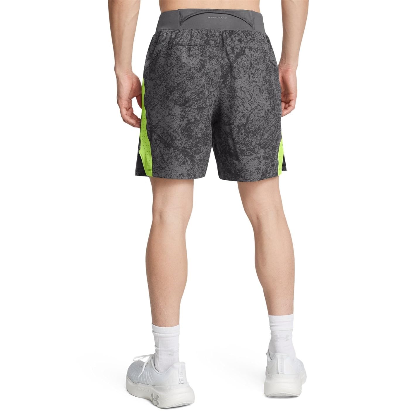 Under Armour Hombres Launch Pro 7In Printed Short Laufbekleidung Pantalones Cortos Castlerock - Gris